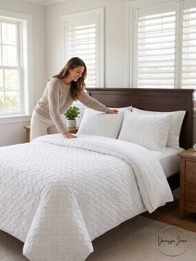 VCNY Home Nina Embossed Comforter Set, Twin XL Bedding